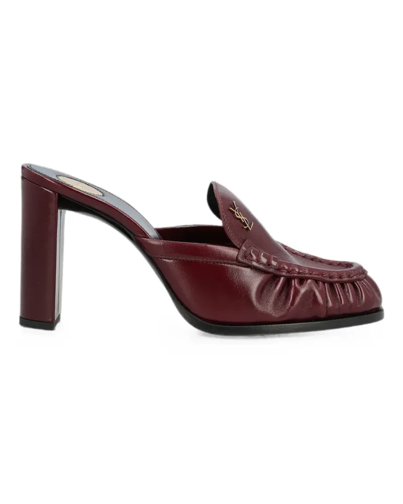 Saint Laurent Le Loafer mules in smooth leather - Rot Rot