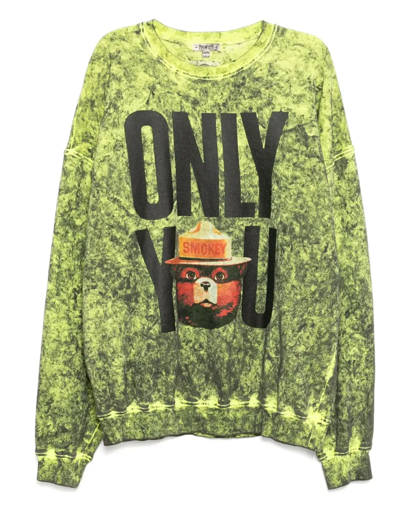 Stain Shade Sweatshirt mit grafischem Print - Grün Grün