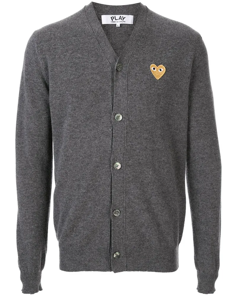 Comme des Garçons Cardigan mit Logo-Stickerei Grau