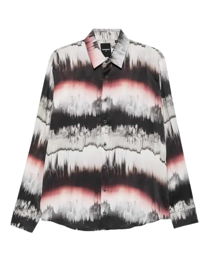 Patrizia Pepe Hemd mit abstraktem Print - Grau Grau