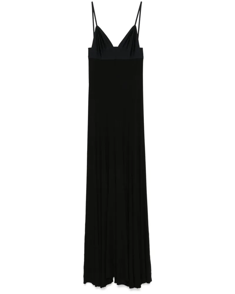 Jacquemus La Robe Spallina Maxikleid - Schwarz Schwarz