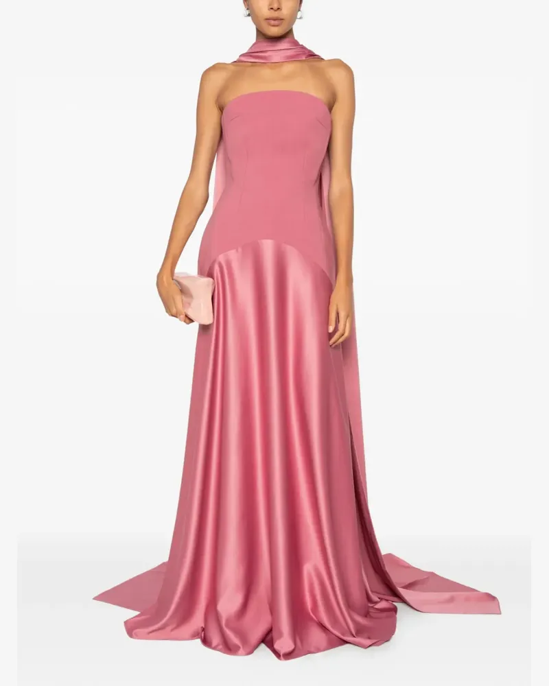 Solace London The Maxi Kleid in Dunkelrosa Rosa