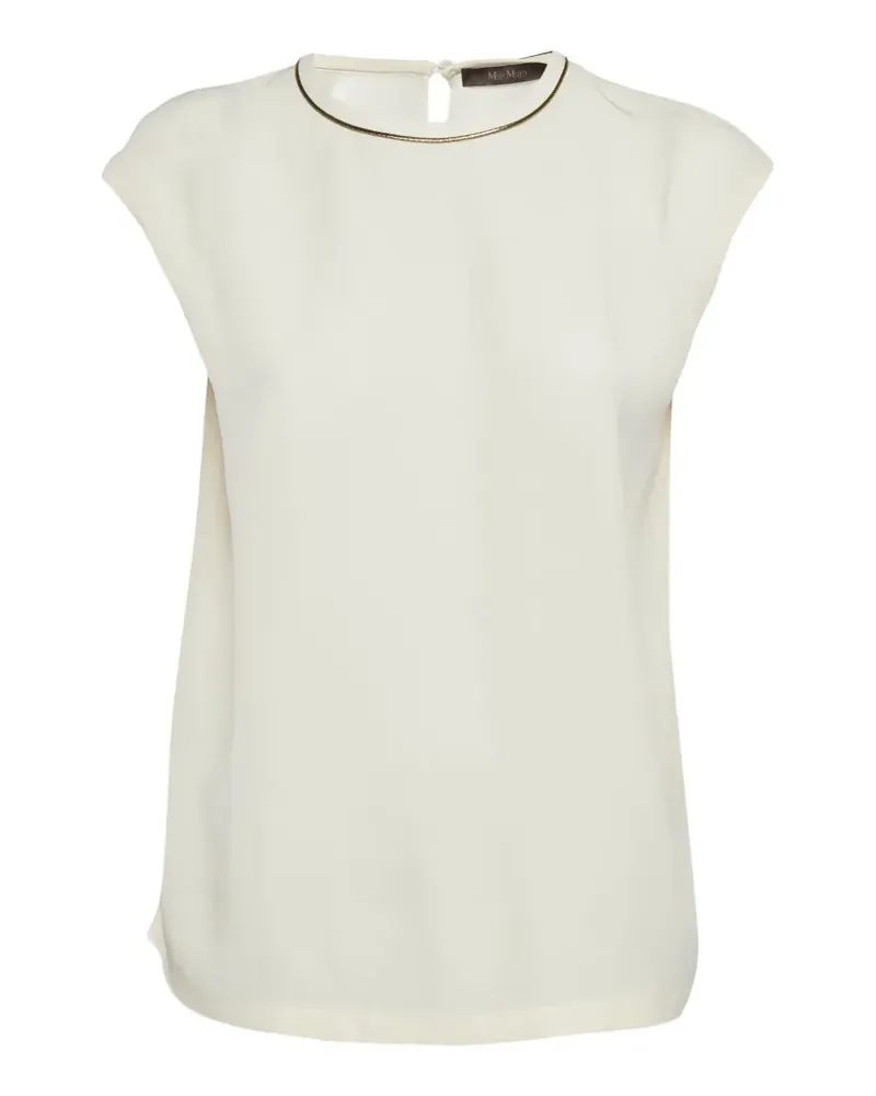 Max Mara sleeveless textured blouse - Nude Nude
