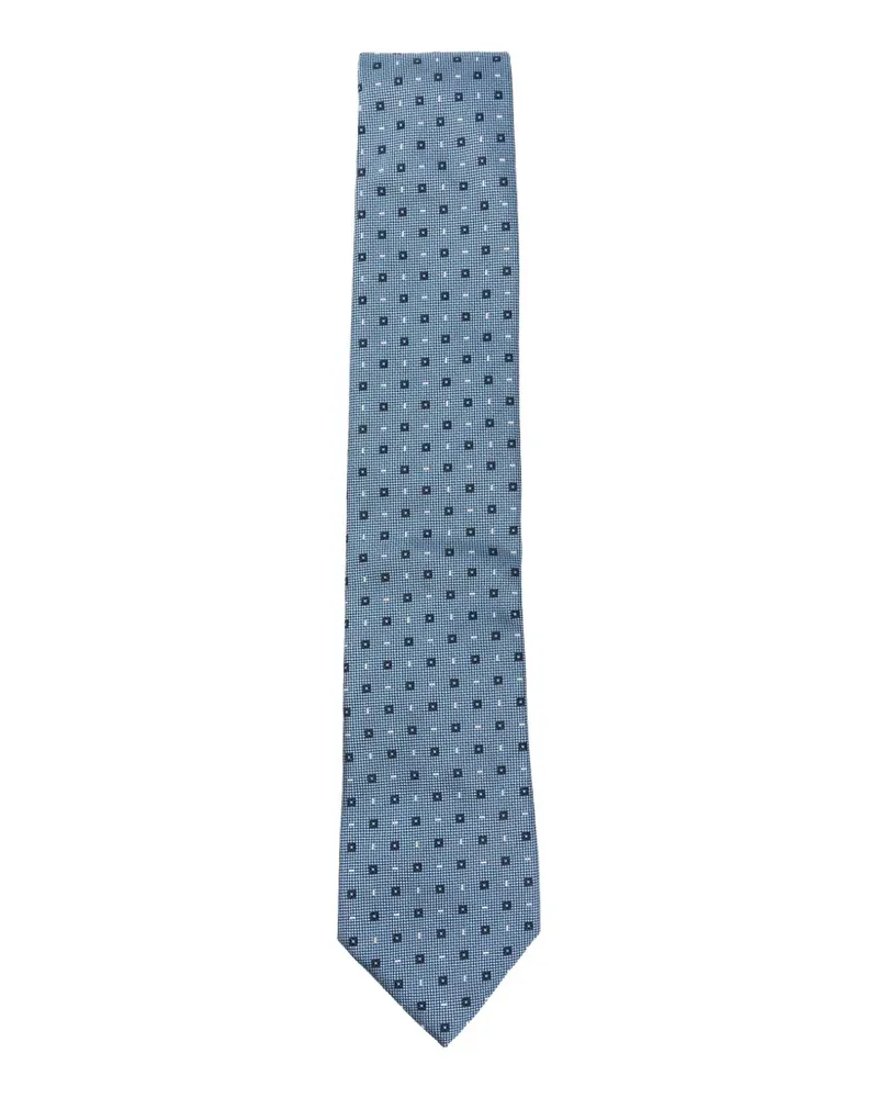 Ermenegildo Zegna geometric-pattern tie - Blau Blau