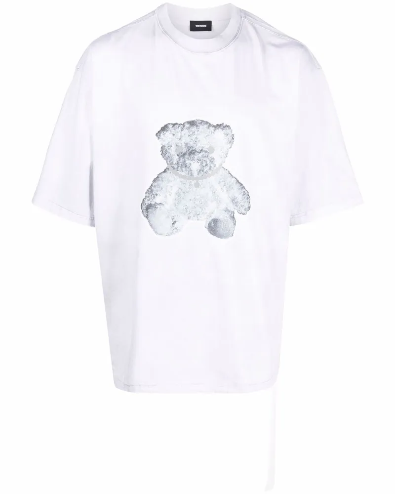 WE 11 DONE T-Shirt mit Teddy-Print - Grau Grau