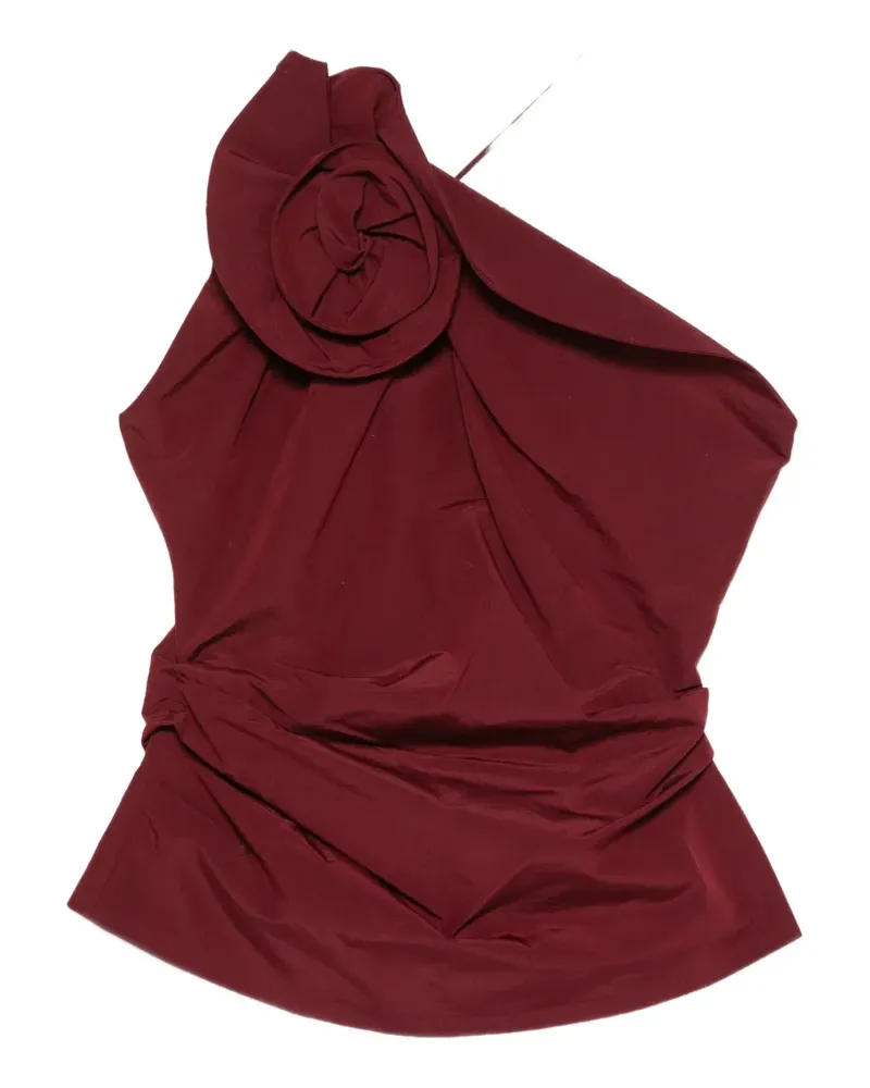 Magda Butrym flower-detail draped top - Rot Rot