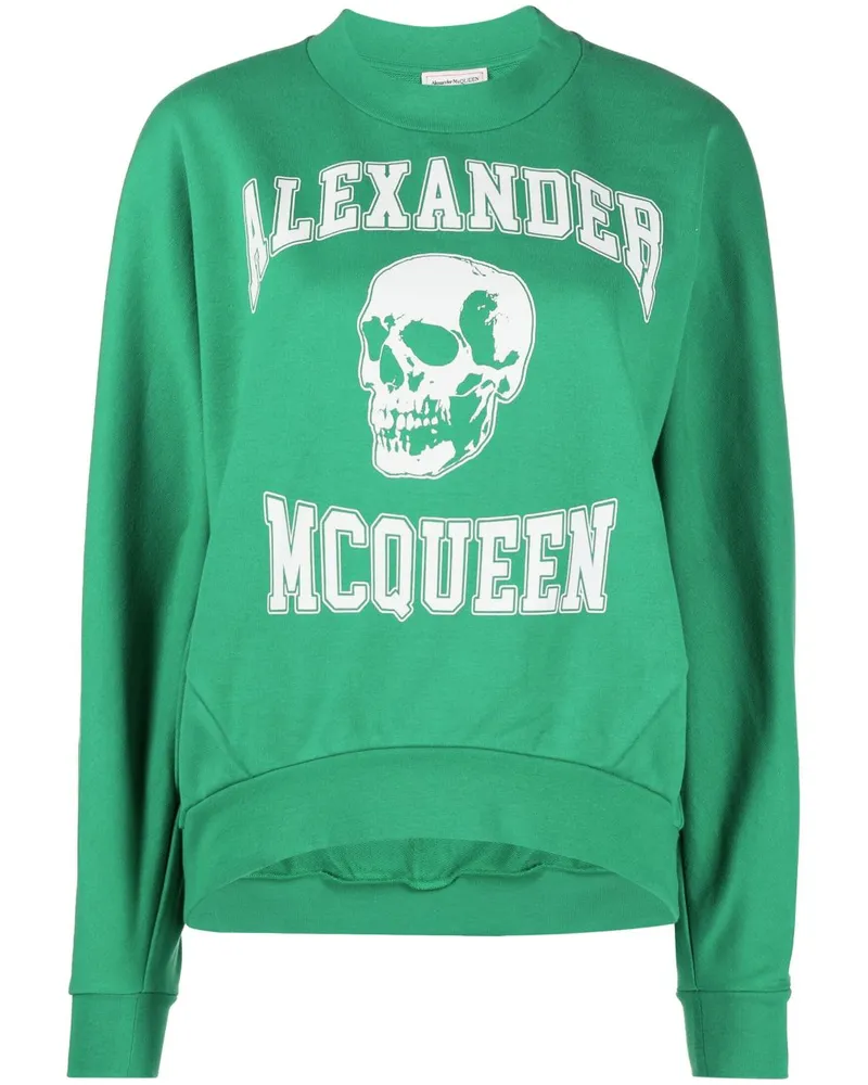 Alexander McQueen Sweatshirt mit Print - Grün Grün