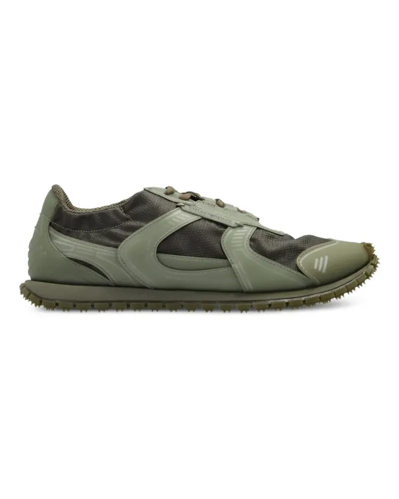 Emporio Armani Sneakers aus Ripstop und Mesh mit strukturierter Gummisohle - Grün Grün