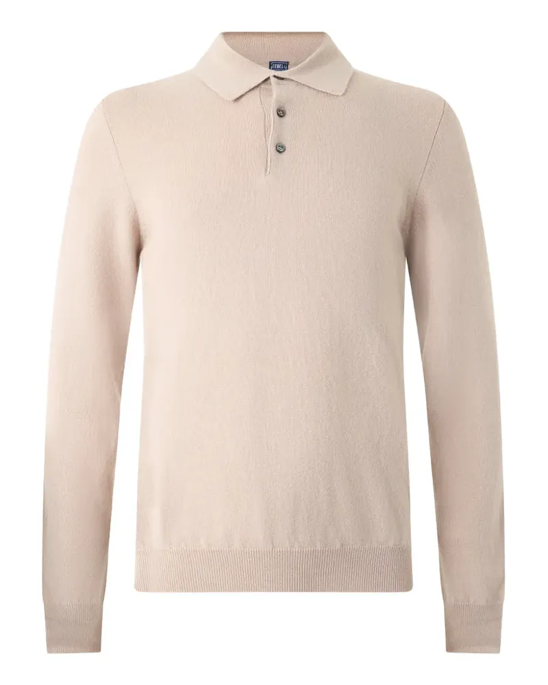 Fedeli cashmere polo sweater - Nude Nude