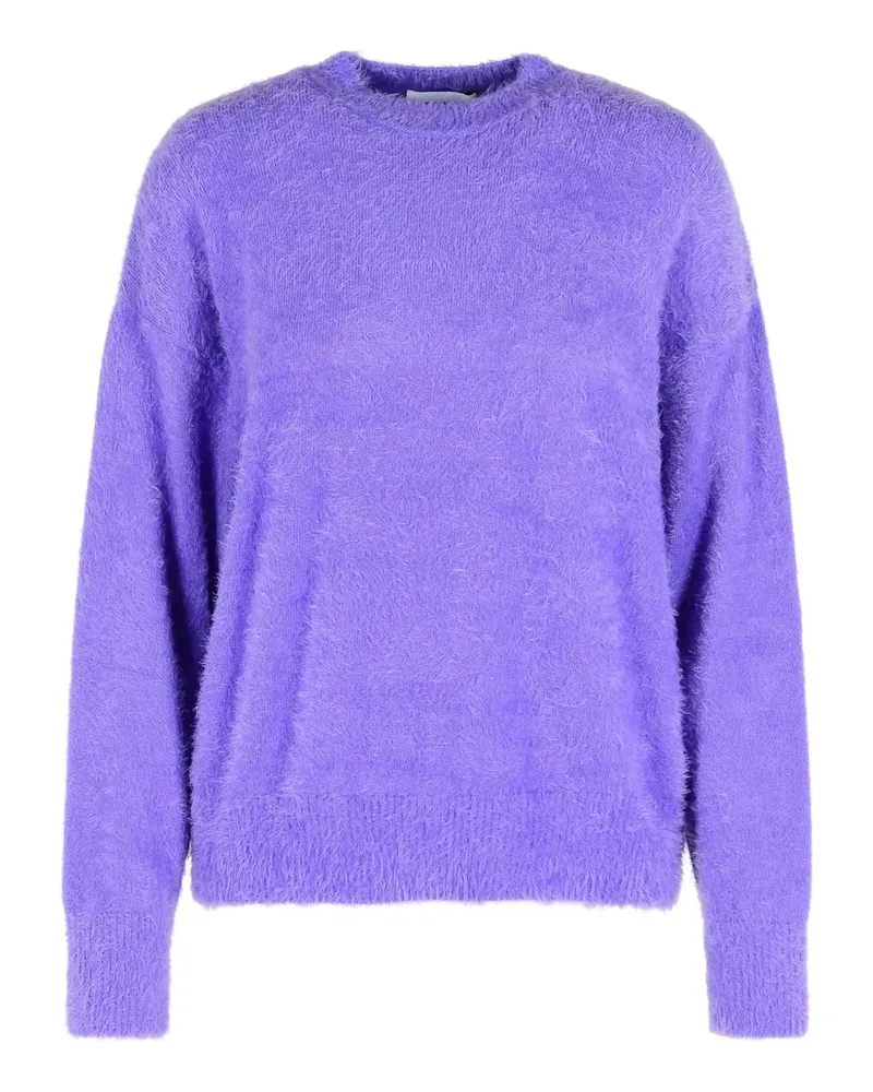 Moschino Flauschiger Pullover mit gerippten Details - Violett Violett