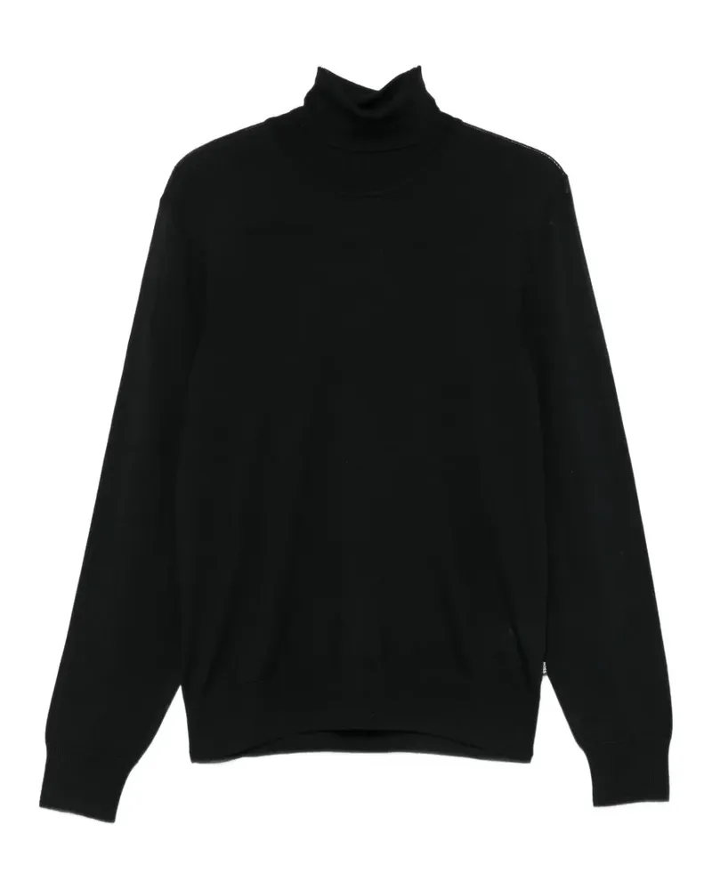 HUGO BOSS roll-neck wool sweater - Schwarz Schwarz