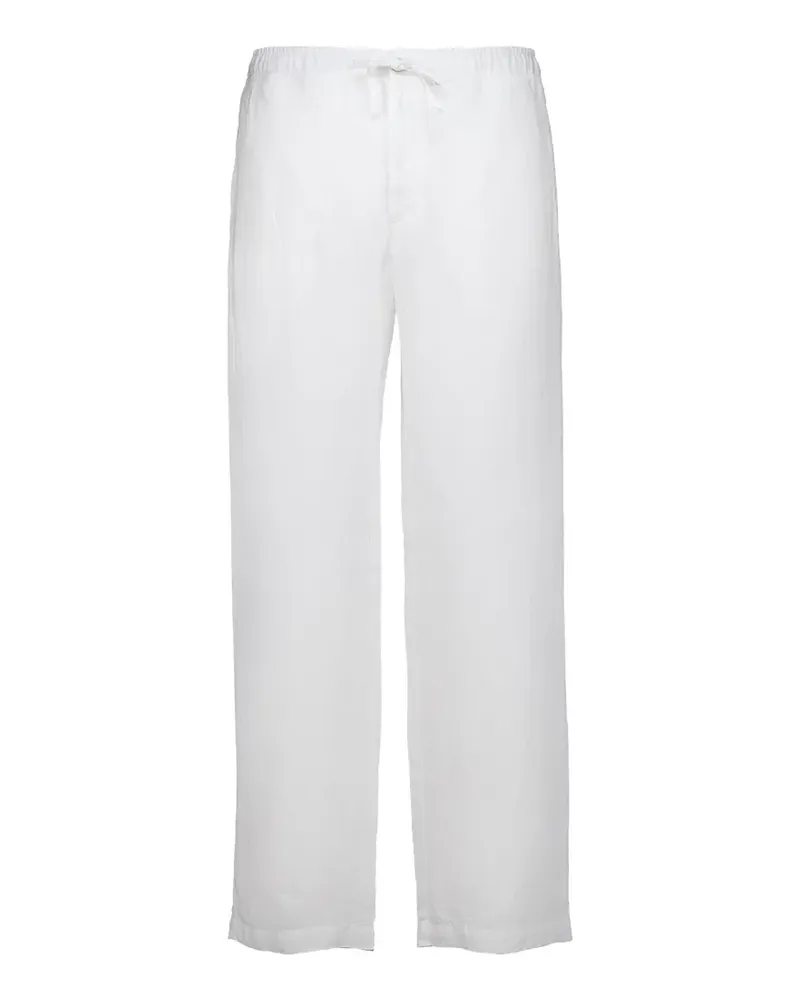 120% Lino drawstring-waist trousers - Weiß Weiß