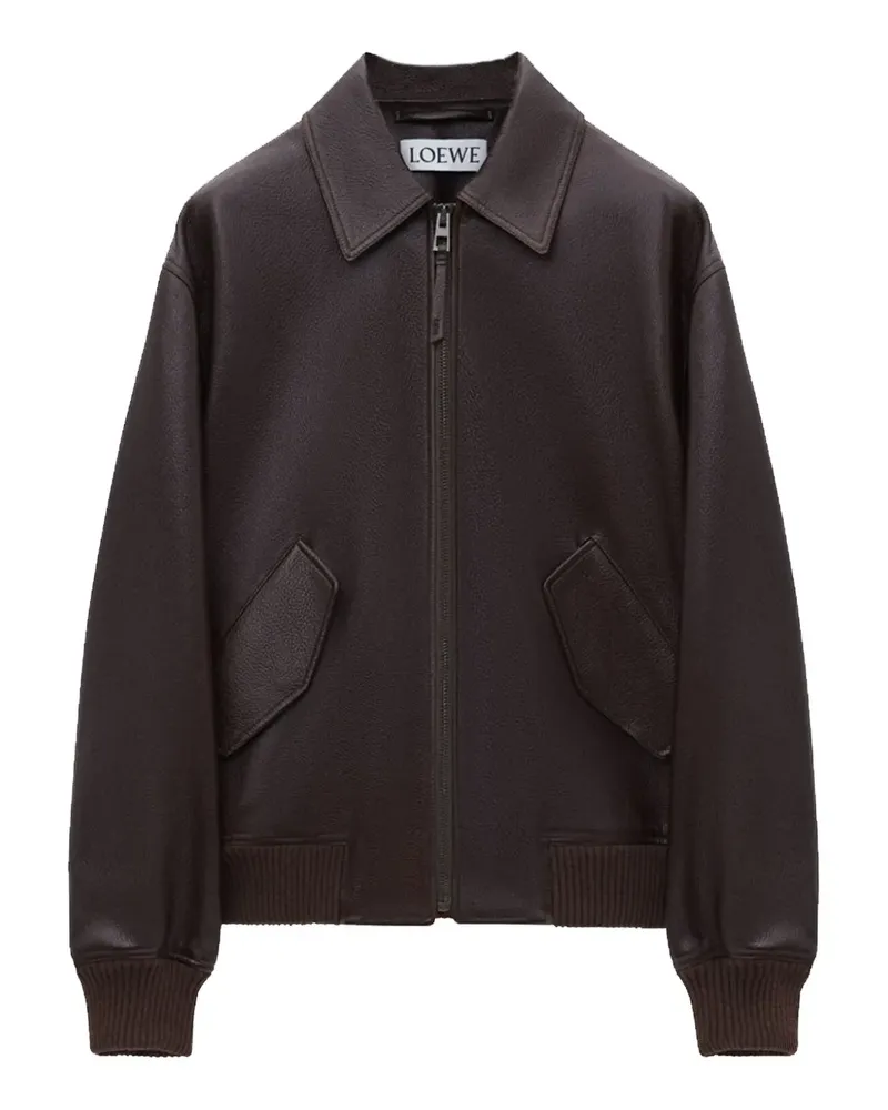 Loewe Aviator Bomberjacke mit Reißverschluss - Braun Braun