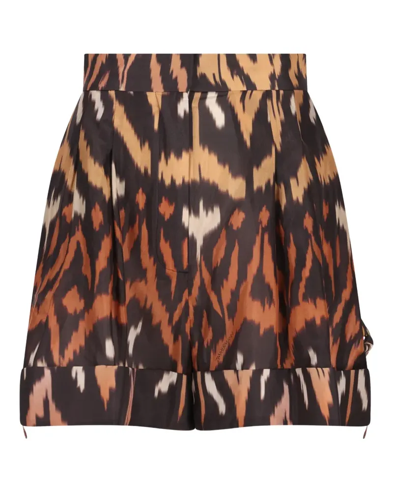 Zimmermann ikat-print buckle-detail shorts - Schwarz Schwarz