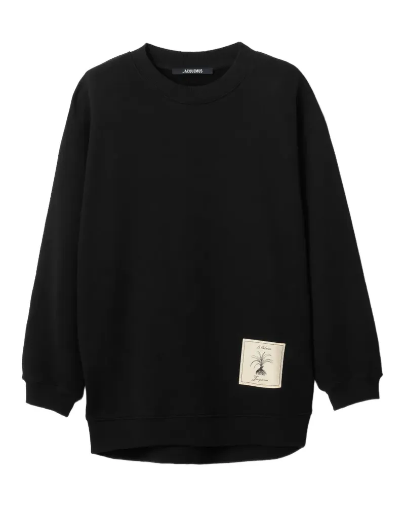 Jacquemus The Torneo sweatshirt with "Le Palmier" patch - Schwarz Schwarz