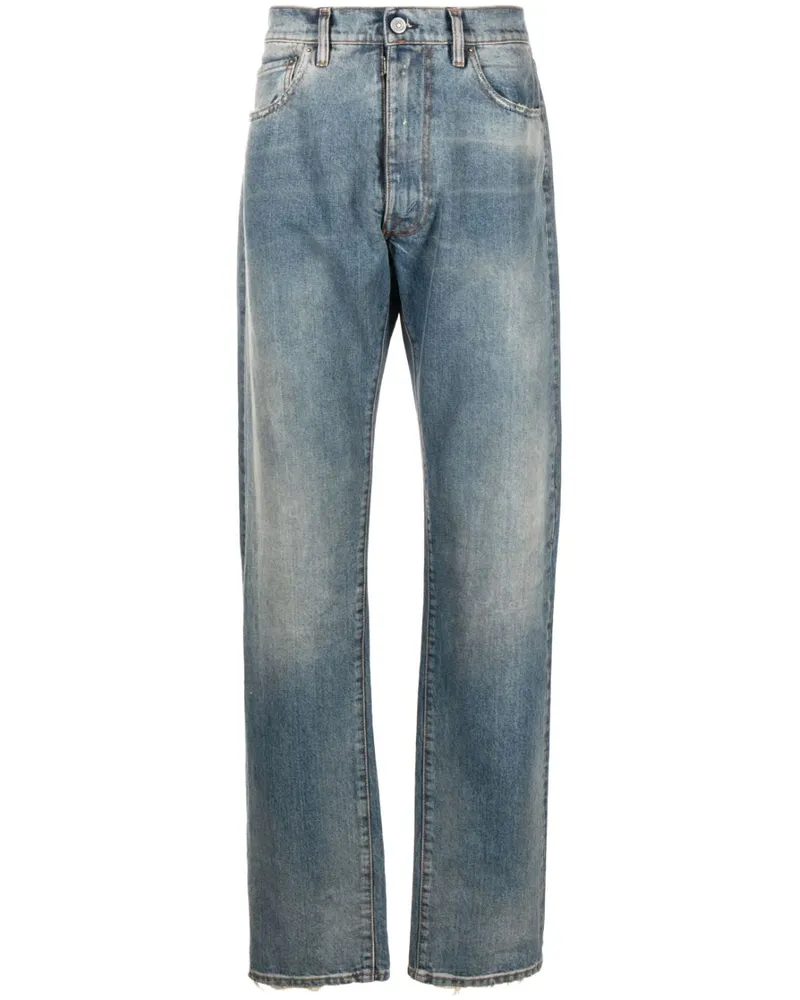 Maison Margiela Gerade Jeans im Distressed-Look - Blau Blau