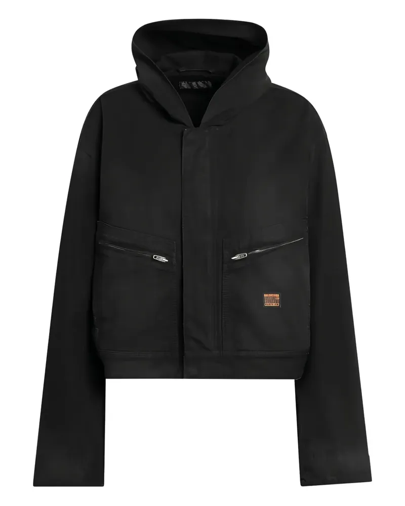 Balenciaga hooded zip-up jacket - Schwarz Schwarz
