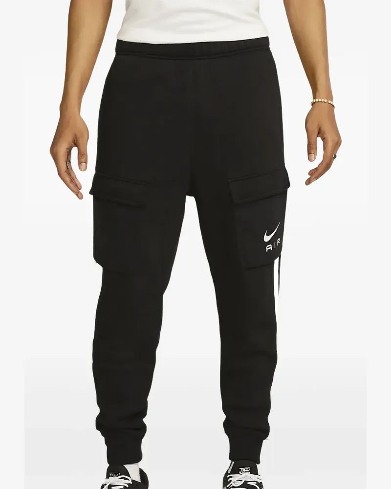 Nike Air "Black/Summit White" Cargohose aus Fleece - Schwarz Schwarz