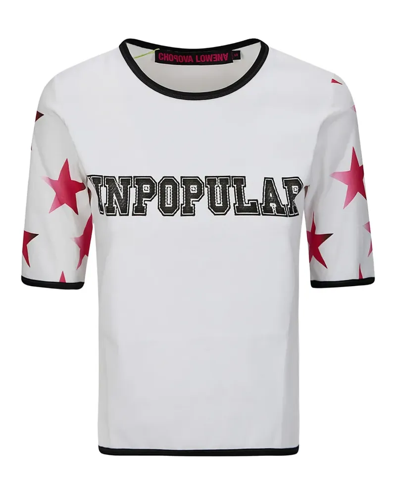 CHOPOVA LOWENA star-print jersey T-shirt - Weiß Weiß