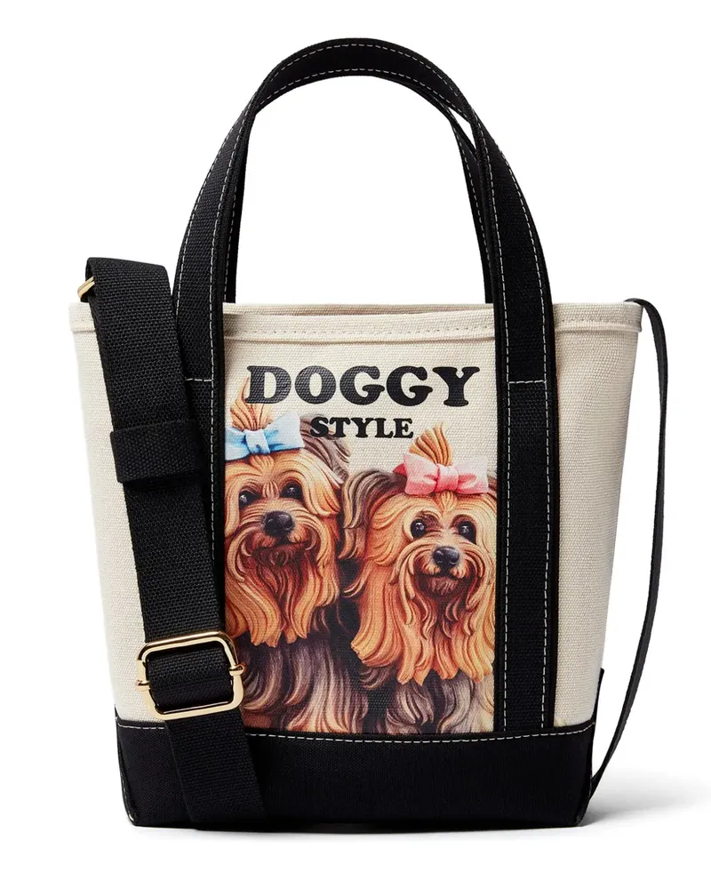 Stella McCartney Tote Bag mit Hunde-Print - Nude Nude