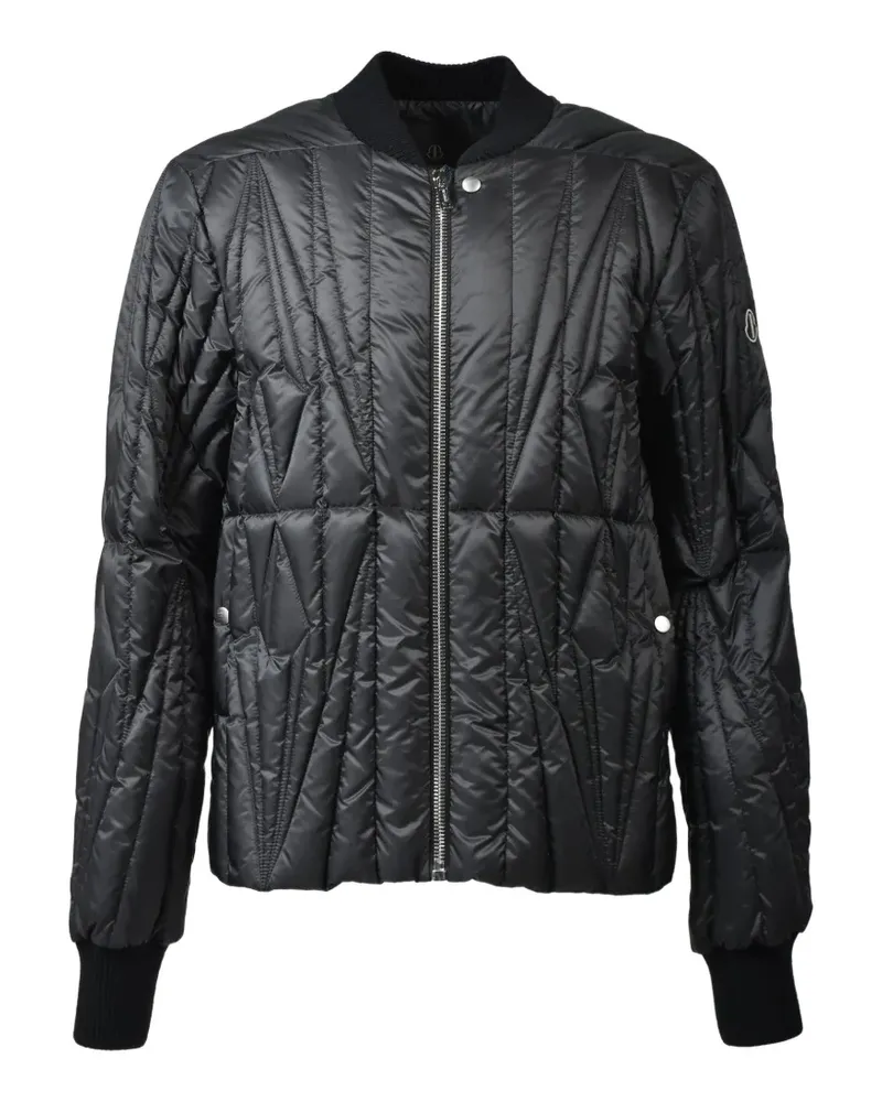 Moncler x Rick Owens Geocamo Flight geometric-quilted jacket - Schwarz Schwarz