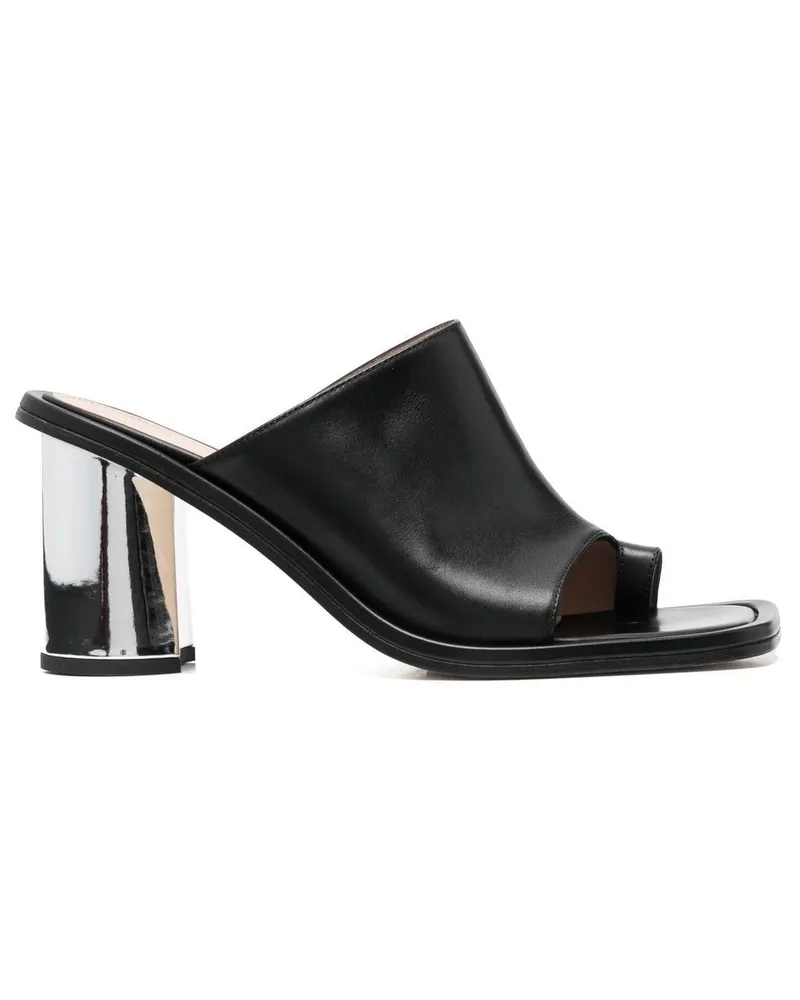 Scarosso Gwen Mules 85mm - Schwarz Schwarz