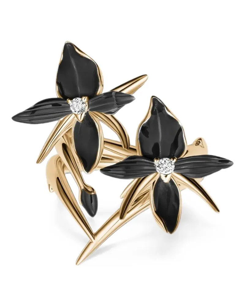 Shaun Leane Black Orchid diamond ring - Gold Gold