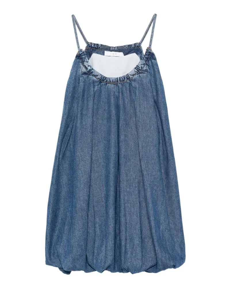 IRO Gerafftes Justina Kleid mit Spaghettiträgern - Blau Blau