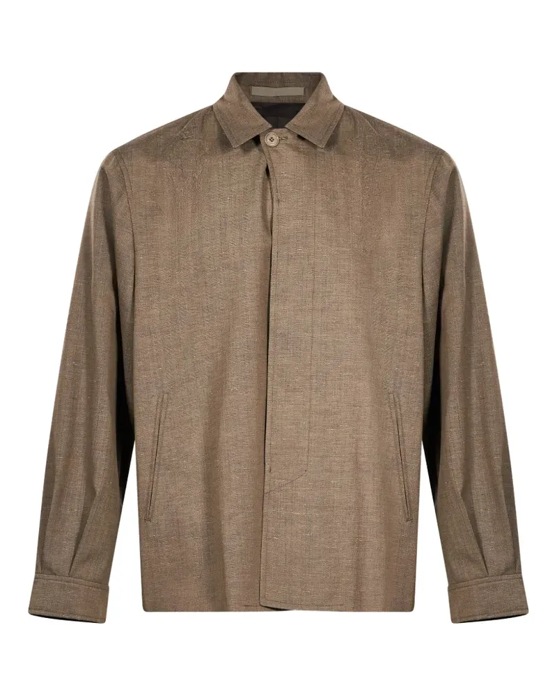 Our Legacy Pack button-up collared jacket - Nude Nude