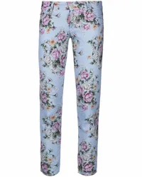 Dsquared2 Skinny-Hose mit blumigem Print Blau