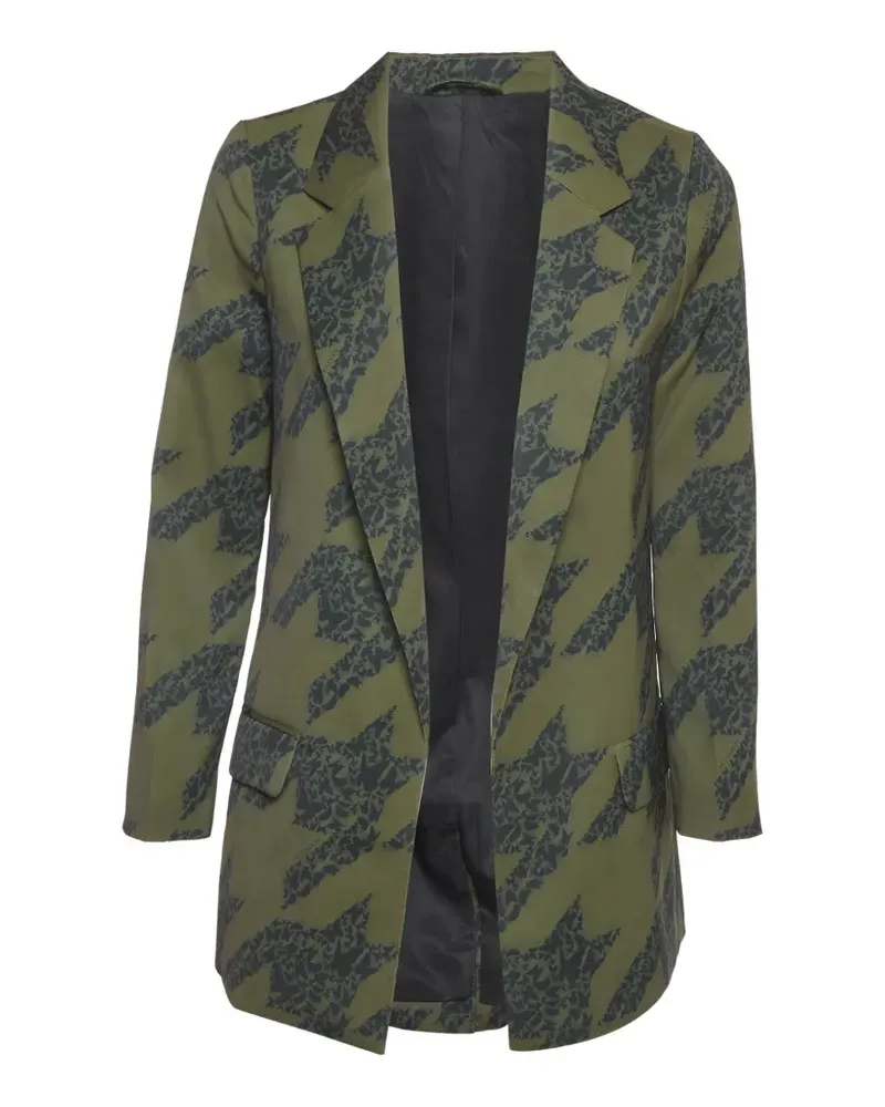AllSaints Aleida Toni Blazer mit Schmetterling-Print - Grün Grün