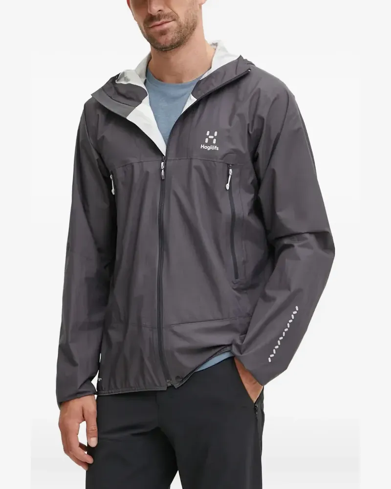 Haglöfs L.I zip-fastening hooded jacket - Grau Grau