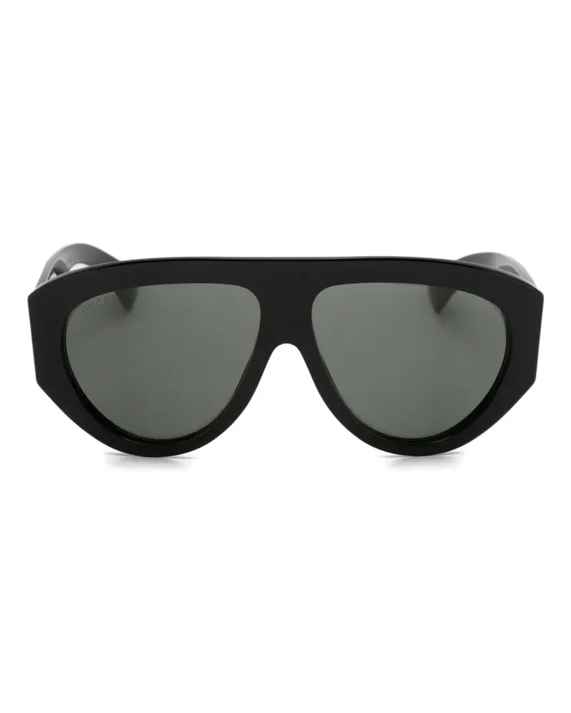 Gucci geometric-frame sunglasses - Schwarz Schwarz