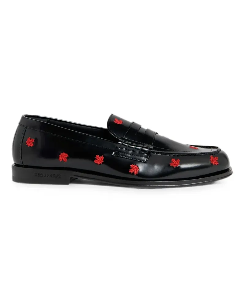 Dsquared2 maple-leaf loafers - Schwarz Schwarz