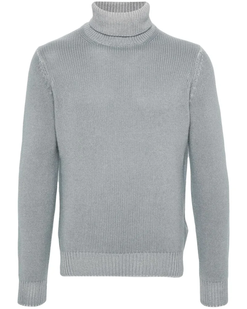 Dell'oglio Gestrickter Rollkragenpullover Grau