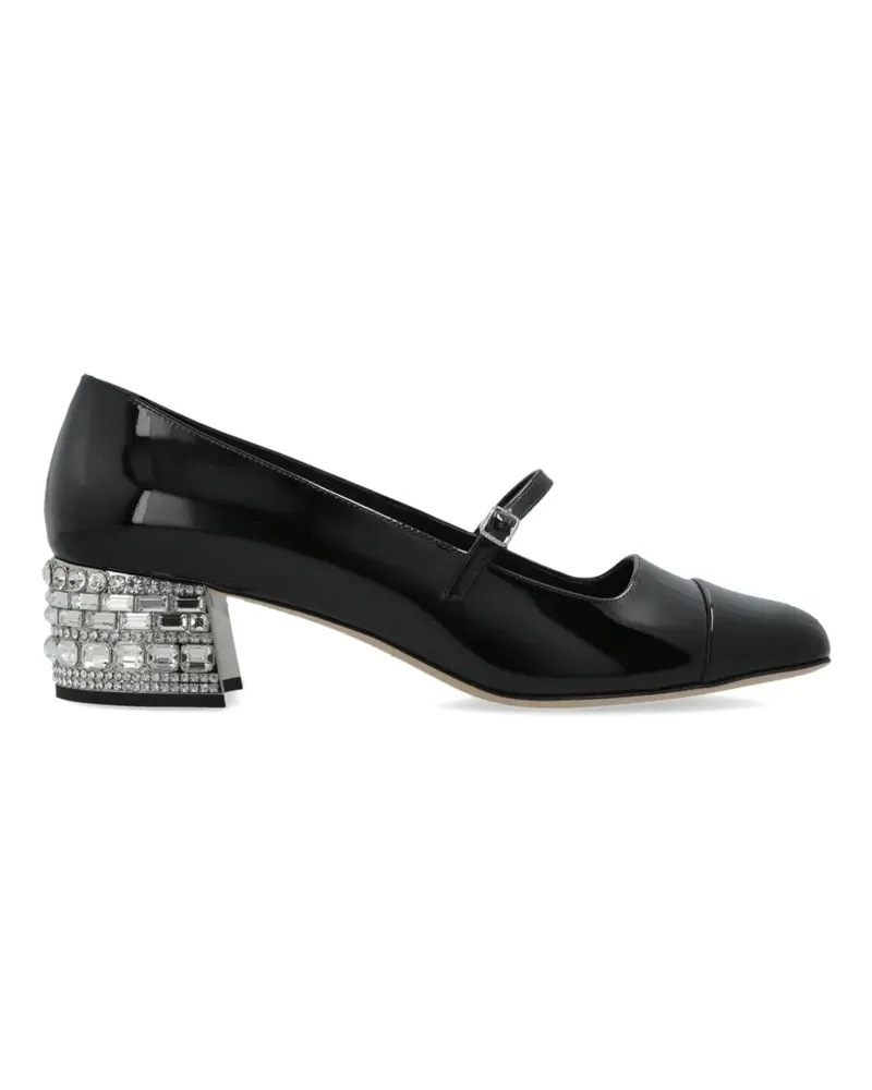 Jimmy Choo Elisa crystal-embellished patent leather pumps - Schwarz Schwarz
