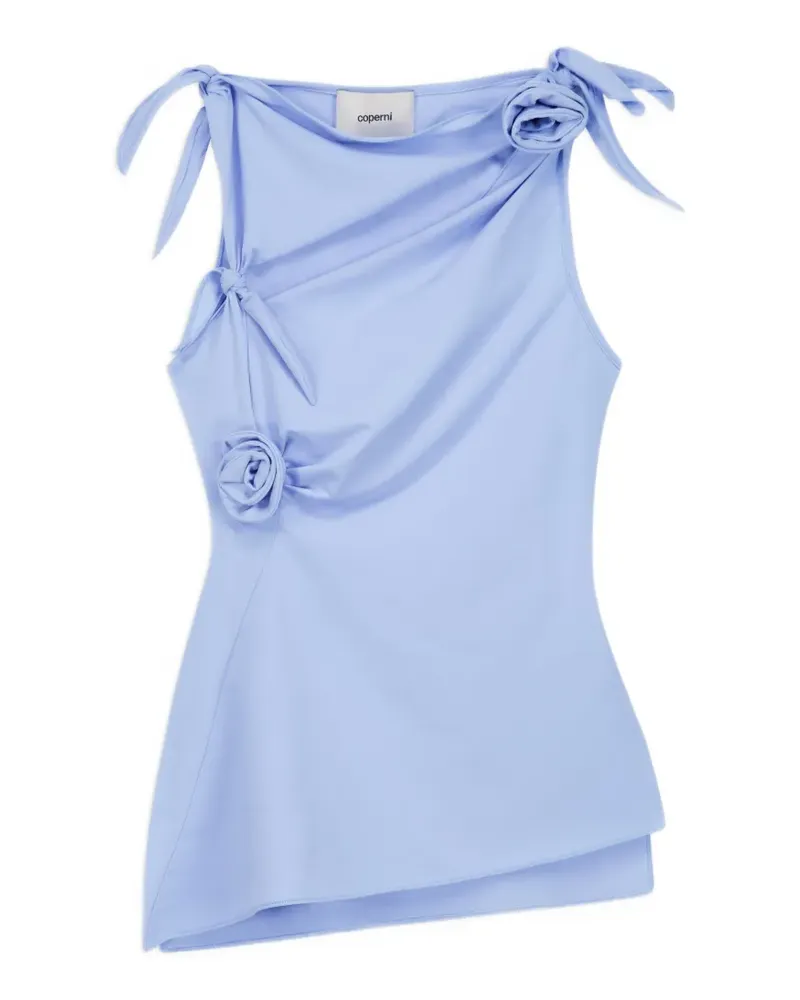 COPERNI Asymmetrisches Oberteil mit Knotendetails - Blau Blau