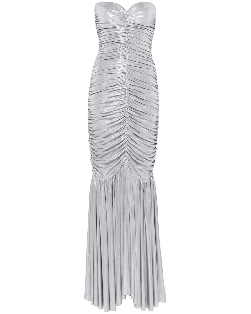Norma Kamali Slinky Abendkleid - Silber Silber