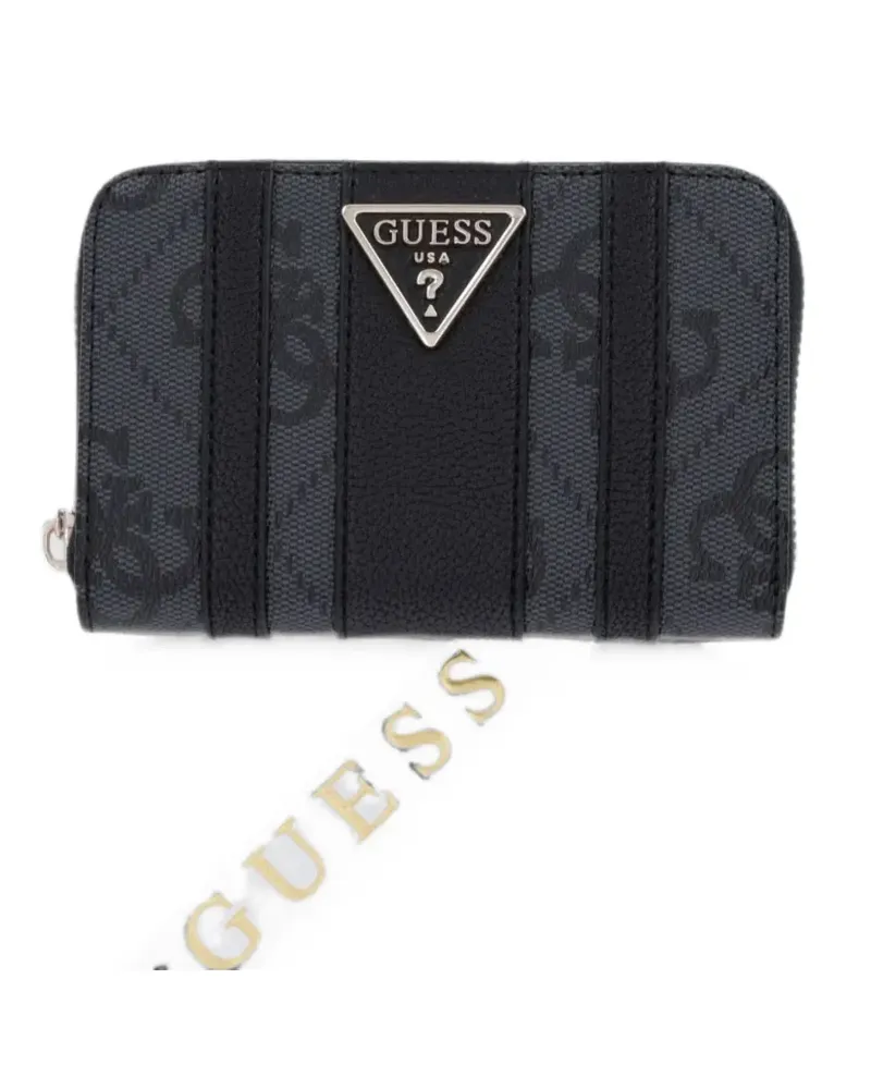 Guess Laurel logo-print panelled wallet - Grau Grau
