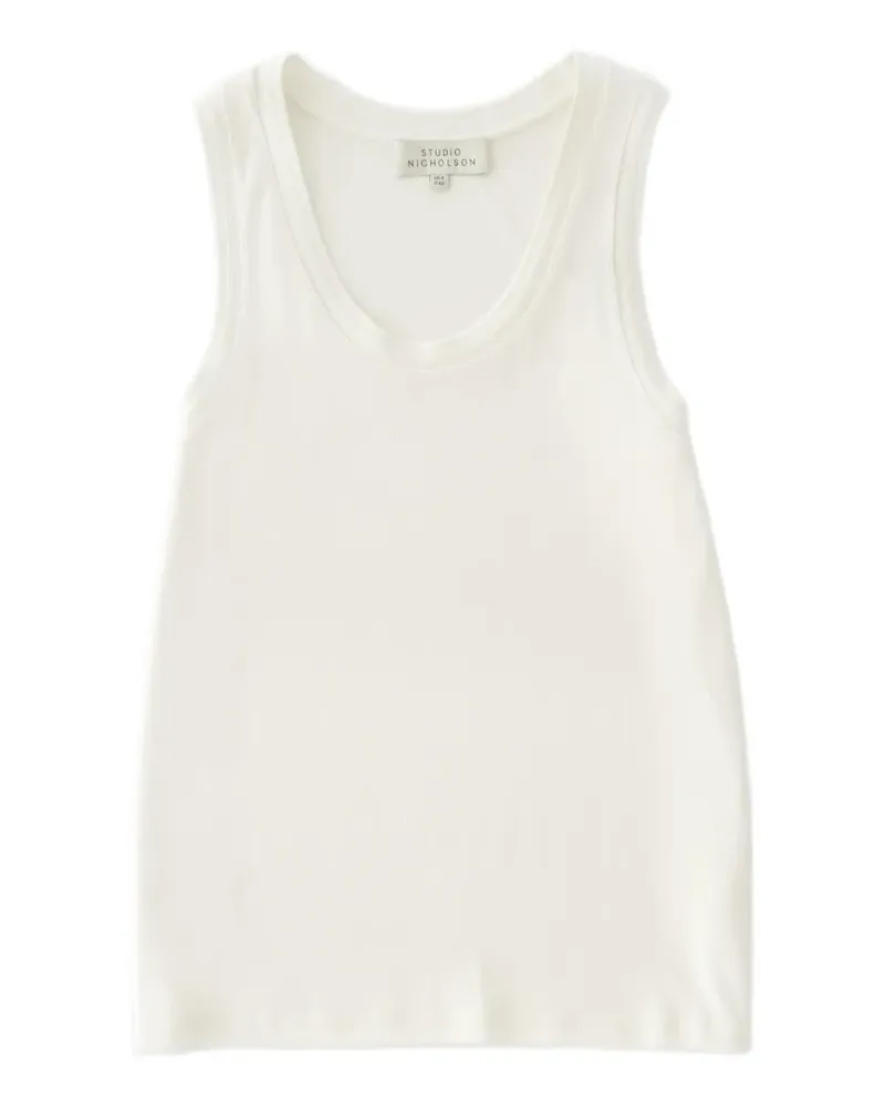 Studio Nicholson ribbed Votan vest top - Nude Nude