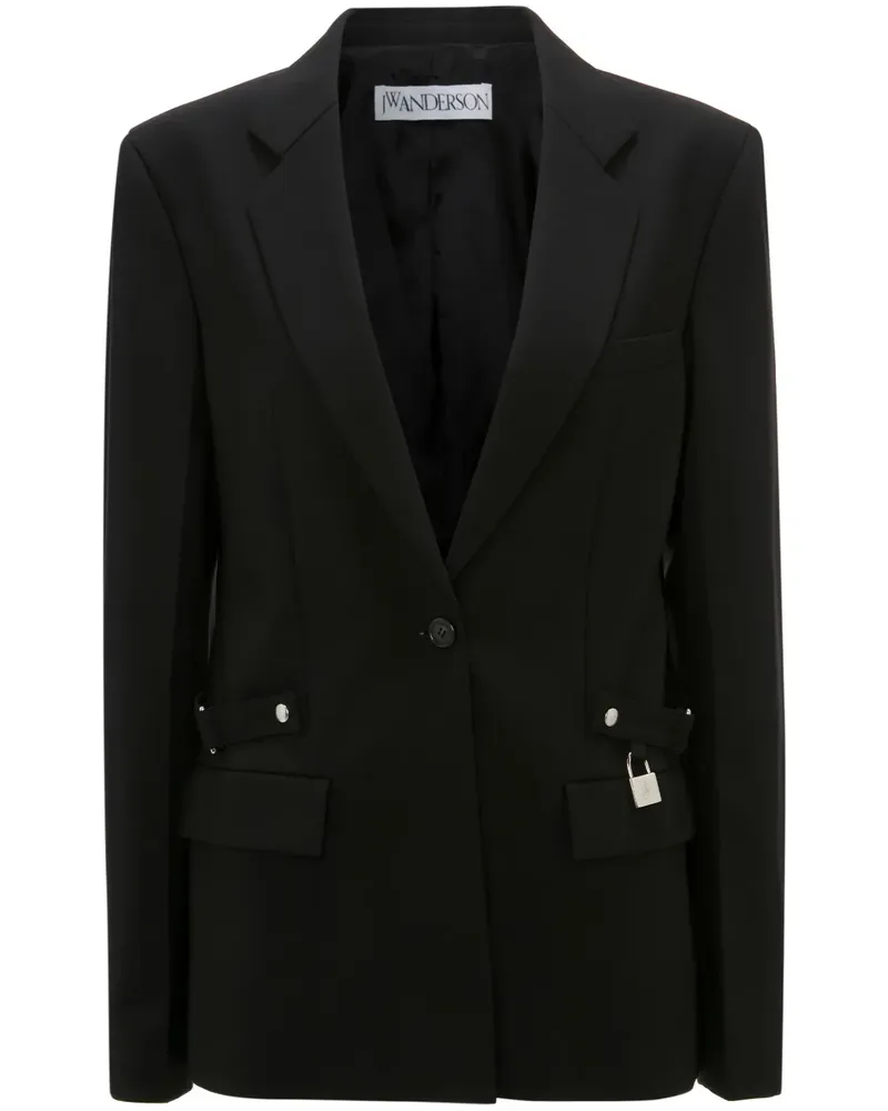 J.W.Anderson Einreihiger Blazer mit Schloss - Schwarz Schwarz
