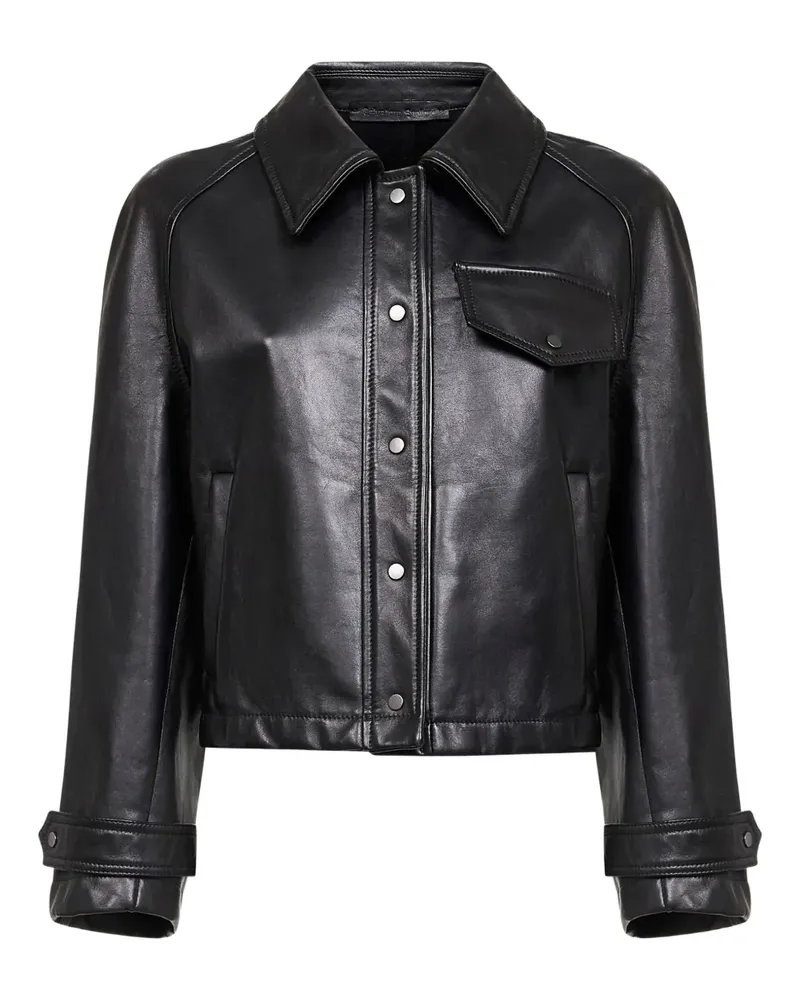 Salvatore Santoro leather jacket - Schwarz Schwarz