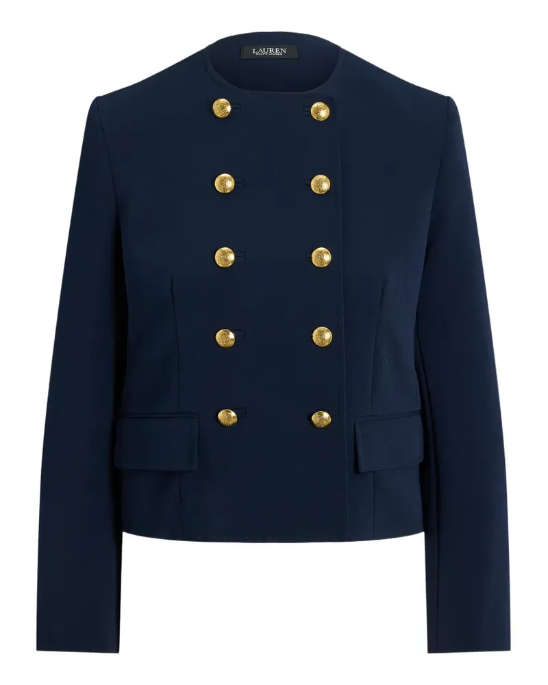 Ralph Lauren double-breasted sablé crepe jacket - Blau Blau