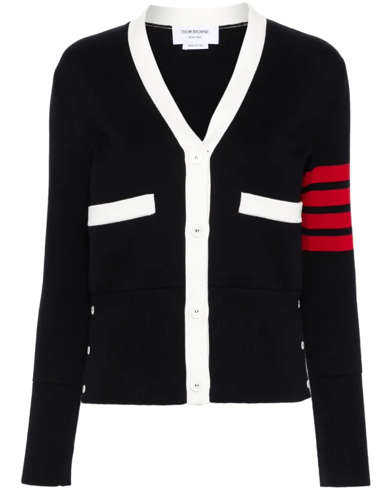 Thom Browne Cardigan mit V-Ausschnitt - Blau Blau