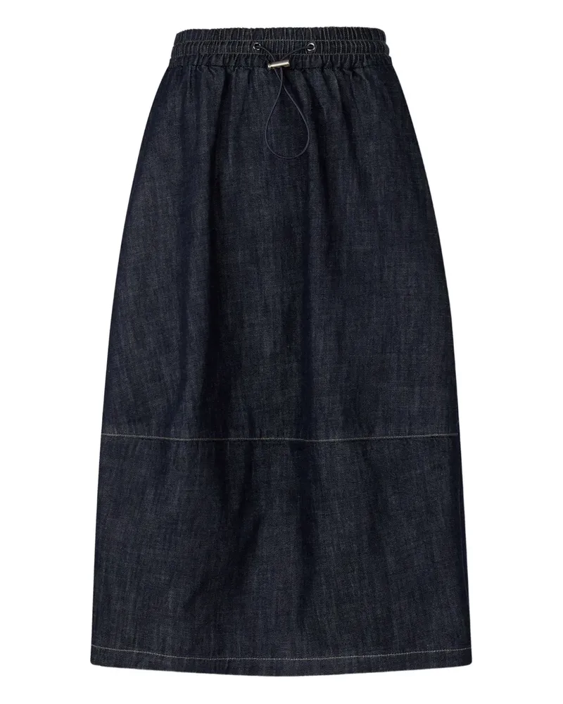 STUDIO TOMBOY Jeansrock mit Kordelzug - Blau Blau