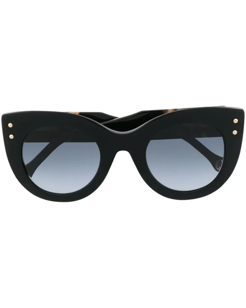 Carolina Herrera New York Cat-Eye-Sonnenbrille im Oversized-Look - Schwarz Schwarz