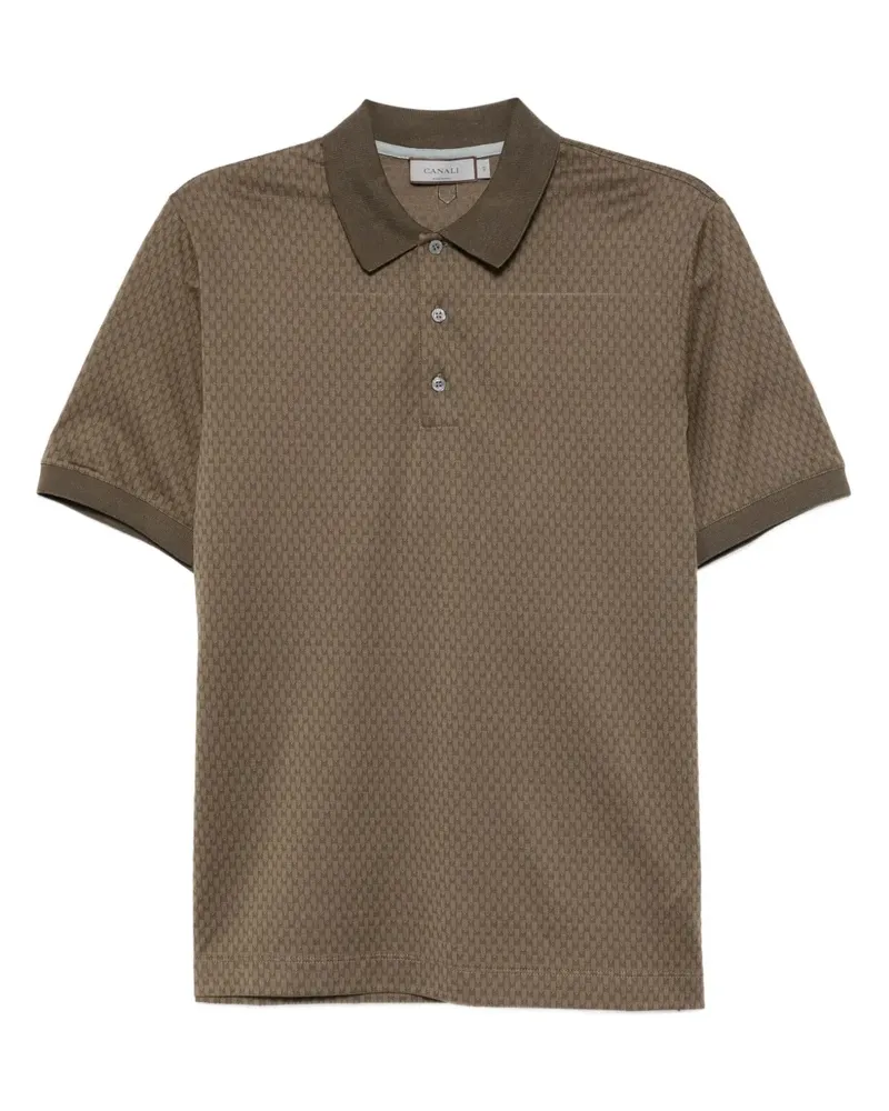 Canali Klassisches Poloshirt - Braun Braun