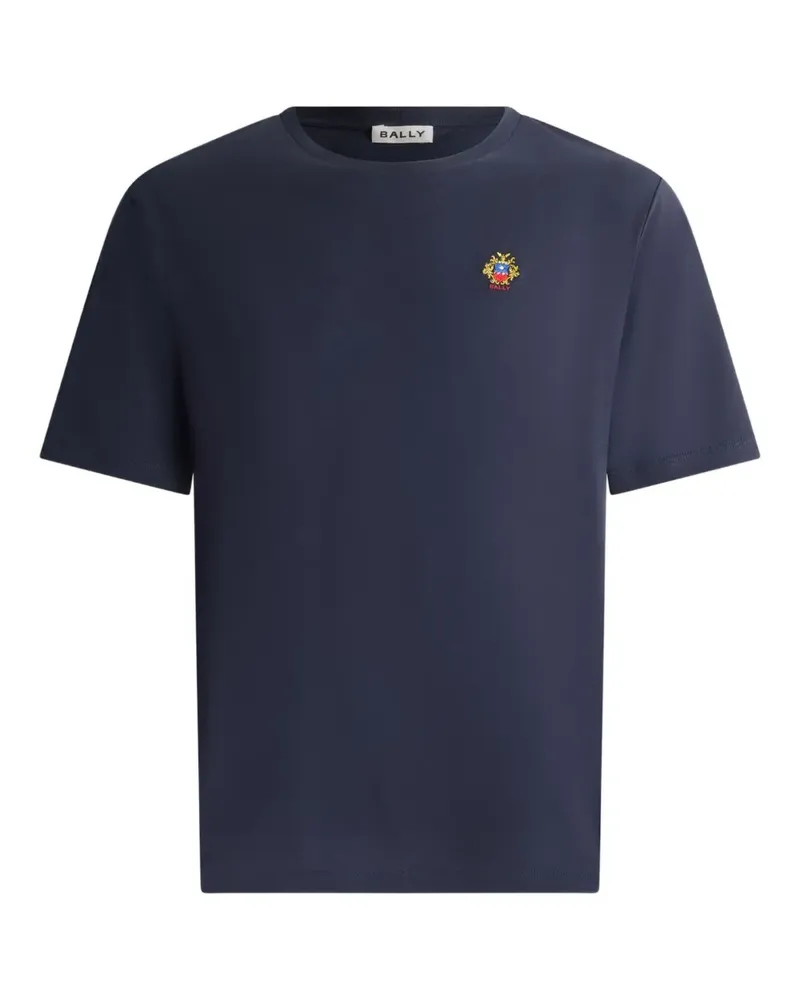 Bally crest-embroidered T-shirt - Blau Blau
