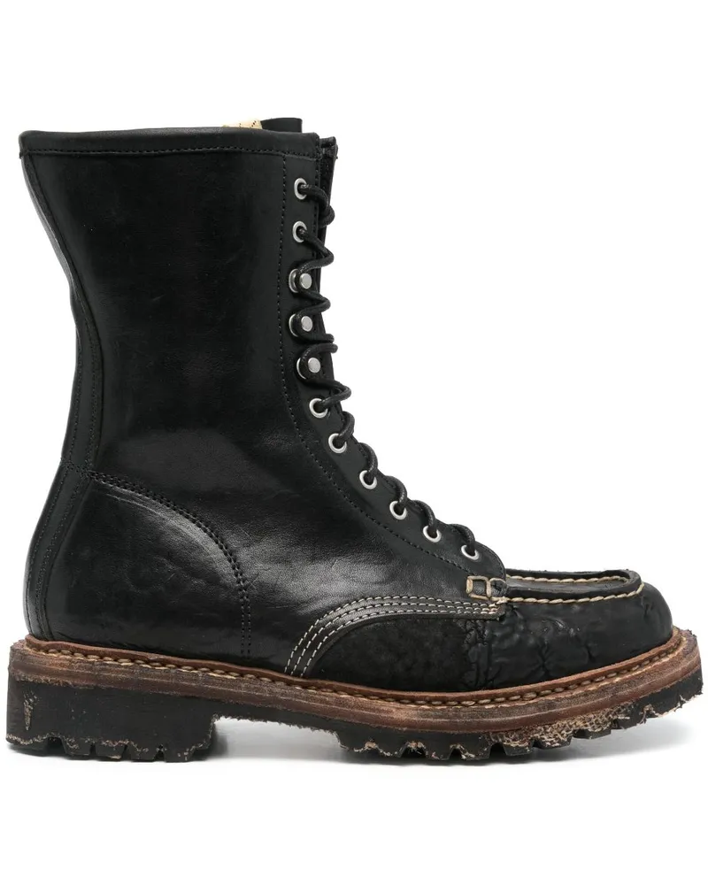Visvim Scout Moc Stiefel - Schwarz Schwarz