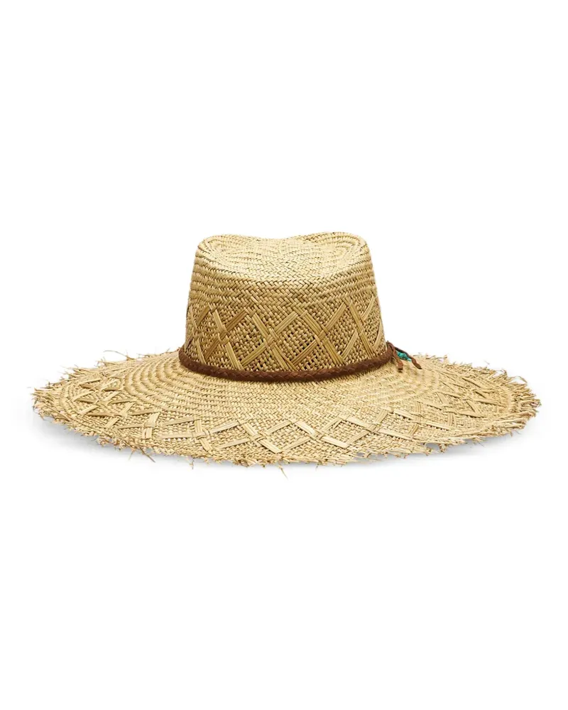 Fortela ribbon straw hat - Nude Nude